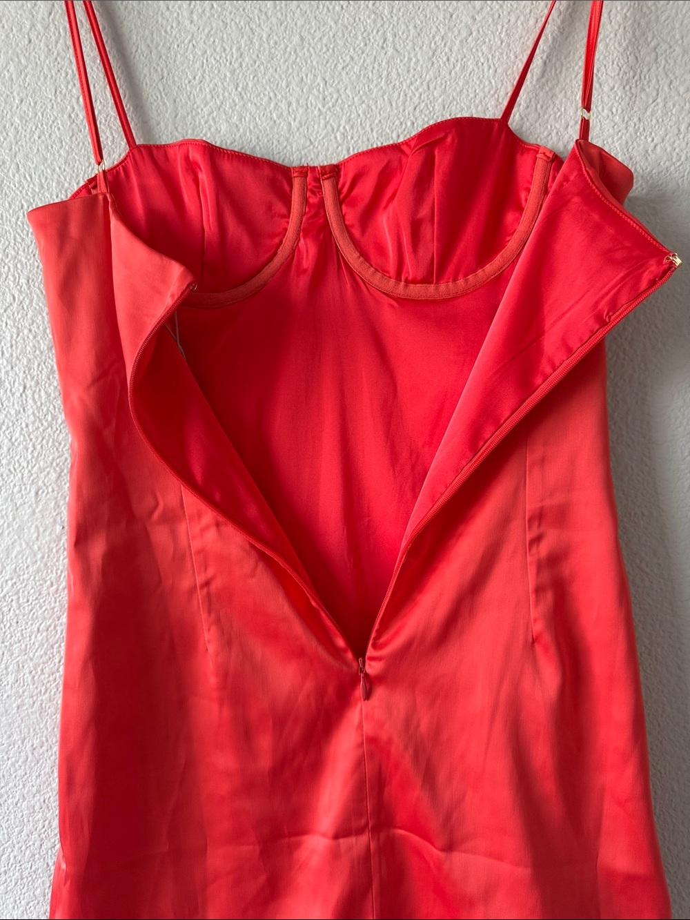 Meshki pink coral Corsette mini dress small - Picture 11 of 12